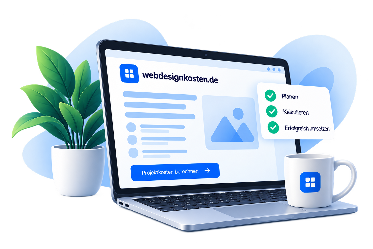Illustration eines Webprojekts